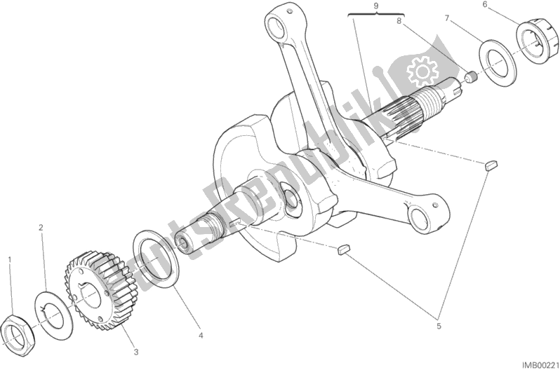 All parts for the Connecting Rods of the Ducati Scrambler Sixty2 Thailand USA 400 2019